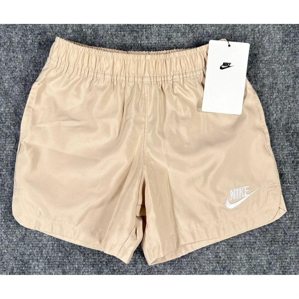 Nike Toddler Shorts 3T Sanddrift Beige Woven Mesh Lined NWT